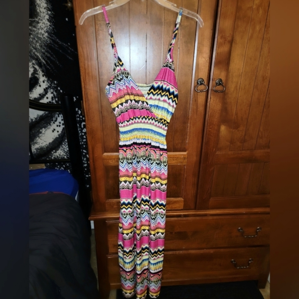 Women's Printed Spaghetti Strap Maxi Dress